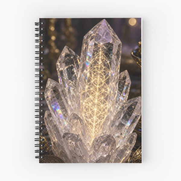 Item preview, Crystal Cluster Sacred Geometry Glow designed and sold by IntelliMindDesigns.