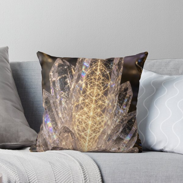 Item preview, Crystal Cluster Sacred Geometry Glow designed and sold by IntelliMindDesigns.