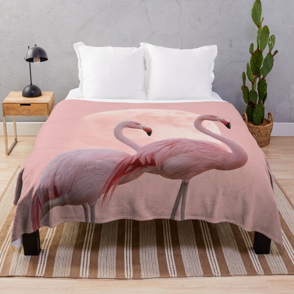 Item preview, Pink Moon Flamingo Romance designed and sold by artsandsoul.