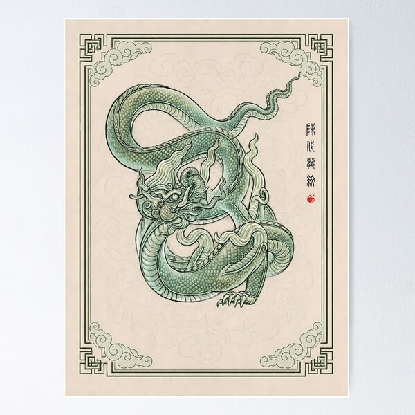 Item preview,  Tran Dynasty Dragon (Asian Dragon) - Vietnamese Culture Design #3 designed and sold by Rising Drake.