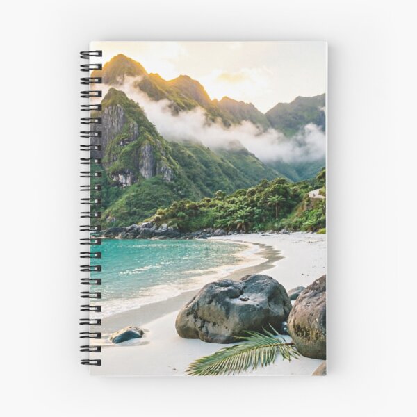 Item preview, Tropical Beach Misty Mountain View designed and sold by IntelliMindDesigns.