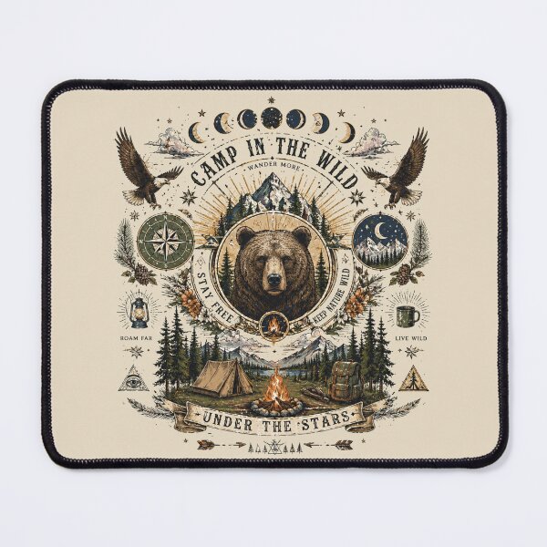 Item preview, Camp In The Wild Under The Stars Retro Poster designed and sold by Skyrocketz.