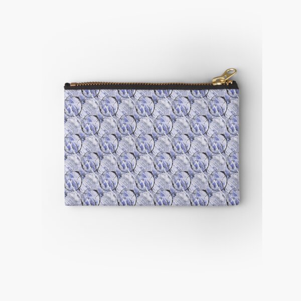Item preview, Black Circle Grunge Pattern on Blue designed and sold by Artistestella.