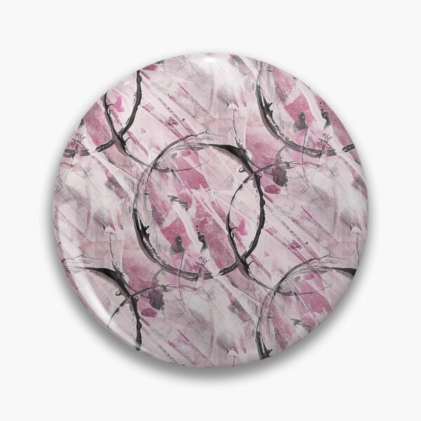 Item preview, Black Circle Grunge Pattern on Pink designed and sold by Artistestella.