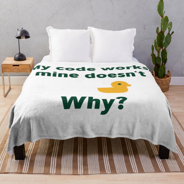 Item preview, My Code Works, Mine Doesn't: Funny Programmer Quote With Rubber Duck Debugging Illustration designed and sold by KanDa-Shop.