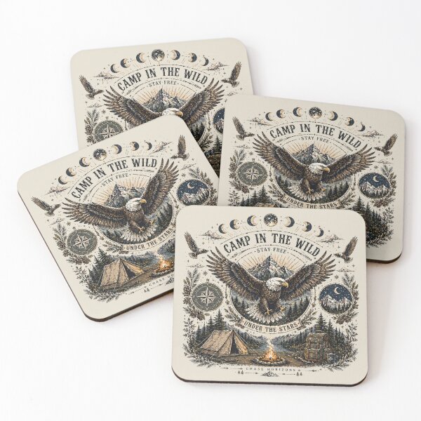 Item preview, Camp In The Wild Majestic Eagle Vintage Poster  designed and sold by Skyrocketz.