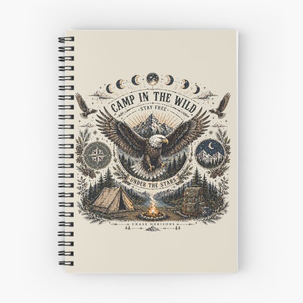 Item preview, Camp In The Wild Majestic Eagle Vintage Poster  designed and sold by Skyrocketz.