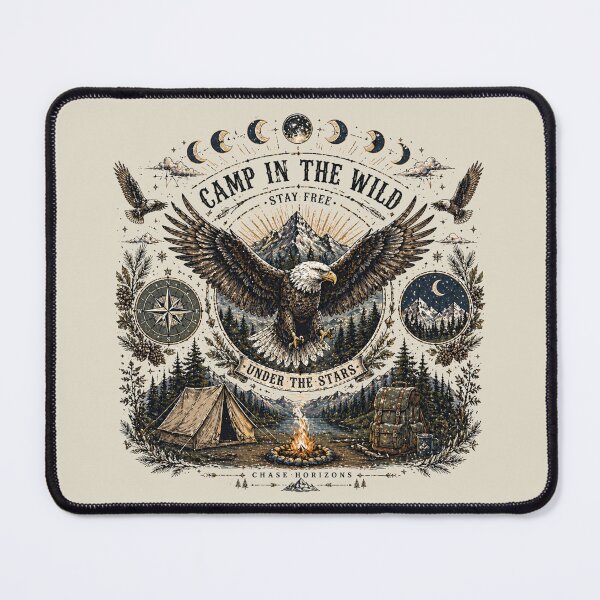Item preview, Camp In The Wild Majestic Eagle Vintage Poster  designed and sold by Skyrocketz.