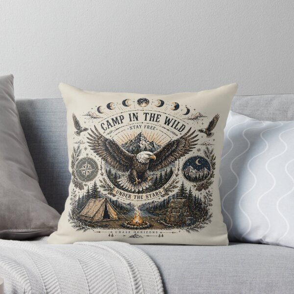 Item preview, Camp In The Wild Majestic Eagle Vintage Poster  designed and sold by Skyrocketz.