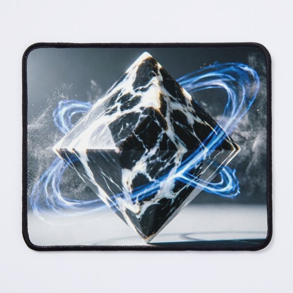 Item preview, Black Cube Blue Energy Orbit designed and sold by IntelliMindDesigns.