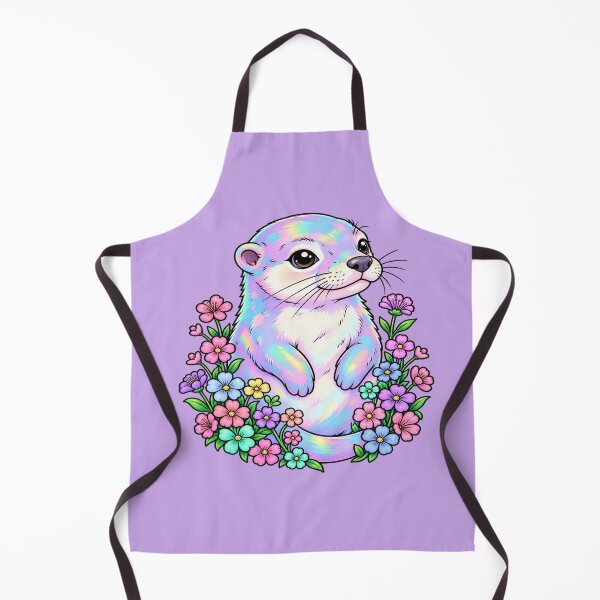 Item preview, Pastel Rainbow Otter with Flowers designed and sold by Hari Arts.