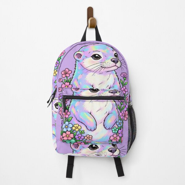 Item preview, Pastel Rainbow Otter with Flowers designed and sold by Hari Arts.