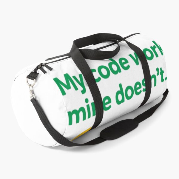 Item preview, Funny Programmer Design: Rubber Duck Debugging Quote 'My Code Works, Mine Doesn't — Why?' designed and sold by KanDa-Shop.