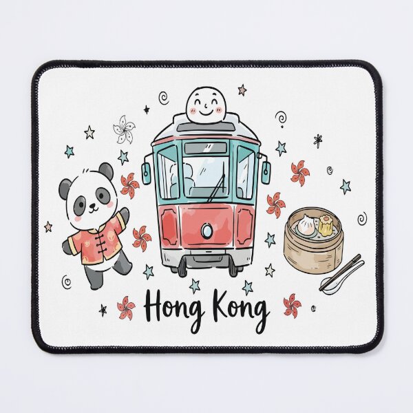 Item preview, Cute Hong Kong Tram Doodle Art designed and sold by RamyGallery.