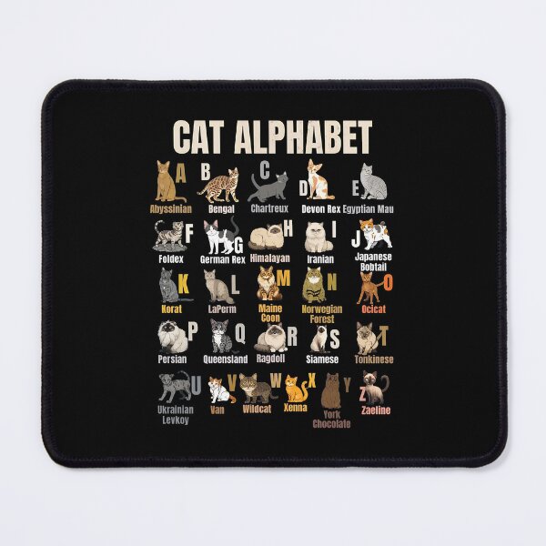Item preview, Cat Alphabet Illustration with Breed Names designed and sold by Dmo3HarkoArt.