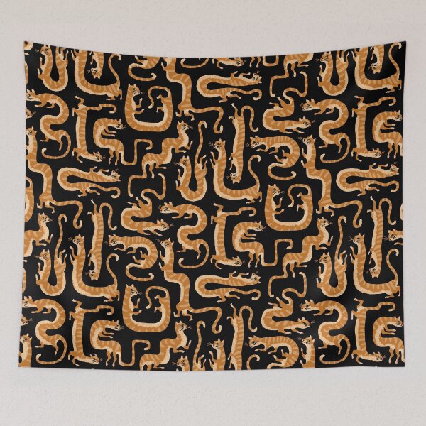 Item preview, Long ginger cat - all-over pattern designed and sold by tanaudel.