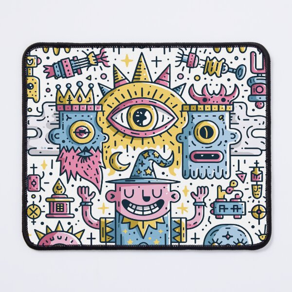 Item preview, Mystic Doodle Creatures Surreal Art Design designed and sold by Romgora.