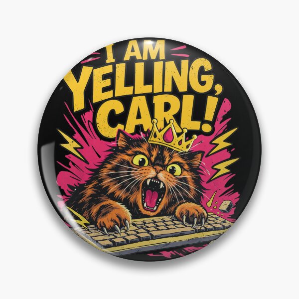 Item preview, Furious King Cat Yelling at Computer Input Device designed and sold by Loopdrawings.