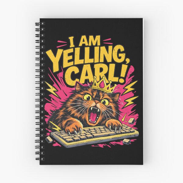 Item preview, Furious King Cat Yelling at Computer Input Device designed and sold by Loopdrawings.