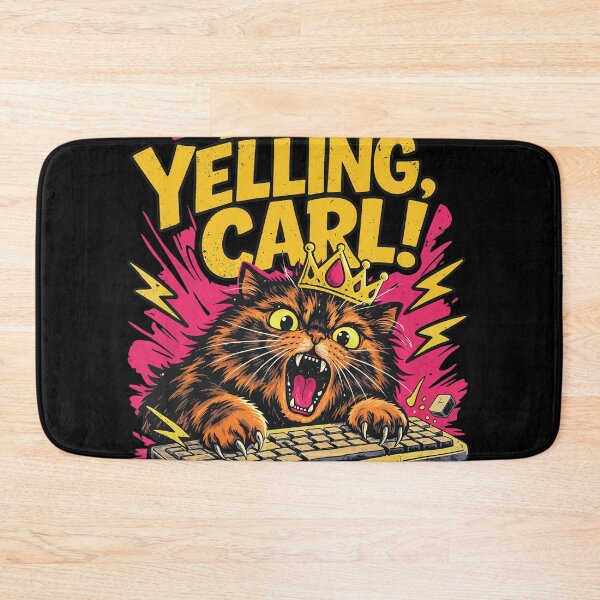 Item preview, Furious King Cat Yelling at Computer Input Device designed and sold by Loopdrawings.