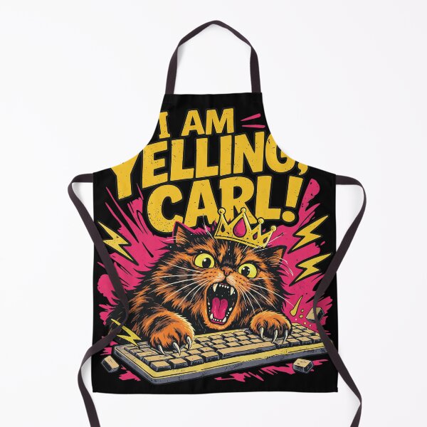 Item preview, Furious King Cat Yelling at Computer Input Device designed and sold by Loopdrawings.