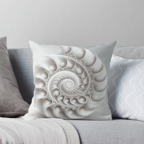 Item preview, White Sculptural Nautilus Minimalist Fibonacci Art designed and sold by RAGANADesign.