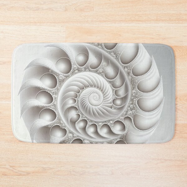 Item preview, White Sculptural Nautilus Minimalist Fibonacci Art designed and sold by RAGANADesign.