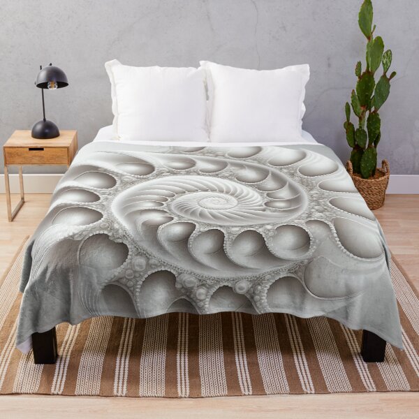 Item preview, White Sculptural Nautilus Minimalist Fibonacci Art designed and sold by RAGANADesign.