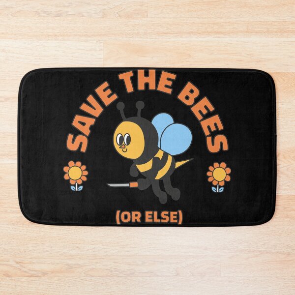 Item preview, Save The Bees Or Else Cartoon With Knife designed and sold by Loopdrawings.
