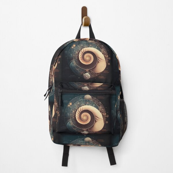 Item preview, Celestial Nautilus Astronomy Chart in Gold and Teal designed and sold by RAGANADesign.