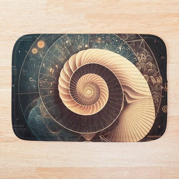 Artikelvorschau, Astronomie-Karte des Himmels-Nautilus in Gold und Türkis entworfen und verkauft von RAGANADesign.