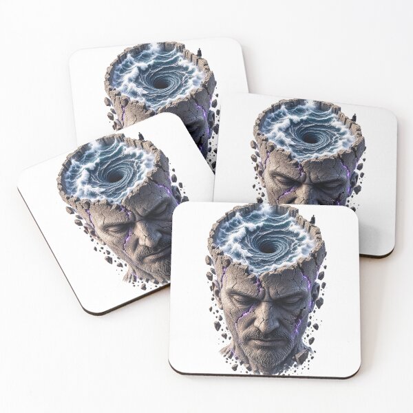 Item preview, Mind Whirlpool – Overthinking & Insomnia Surreal Art designed and sold by MindForgeDesign.