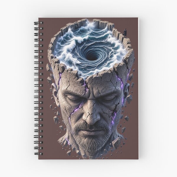 Item preview, Mind Whirlpool – Overthinking & Insomnia Surreal Art designed and sold by MindForgeDesign.