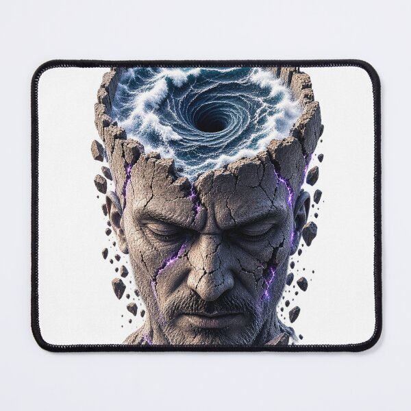Item preview, Mind Whirlpool – Overthinking & Insomnia Surreal Art designed and sold by MindForgeDesign.