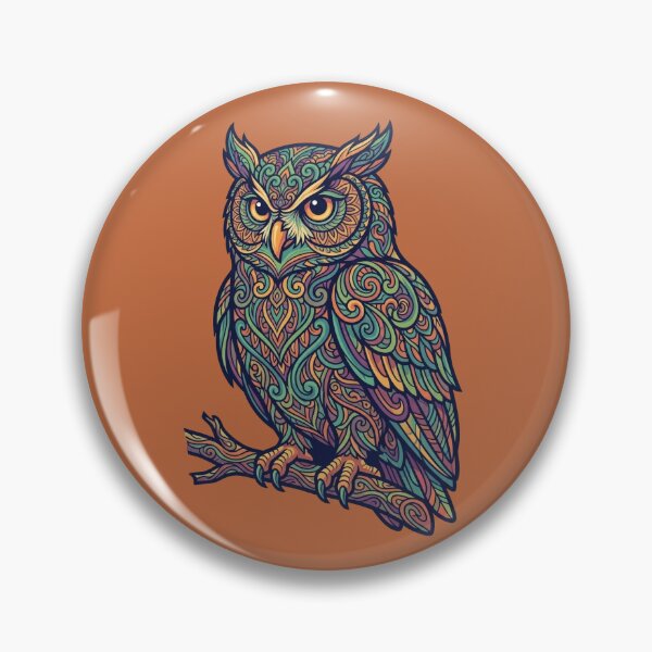 Item preview, Psychedelic Wise Owl Mandala Art designed and sold by Skyrocketz.