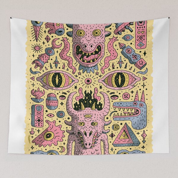 Item preview, Vibrant Psychedelic Monster Eye Doodle designed and sold by Romgora.