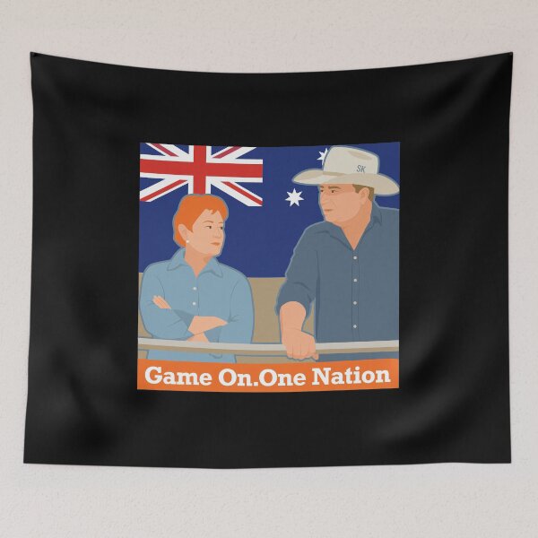 Item preview, Game On One Nation Political Parody Art designed and sold by BlossomieStore.