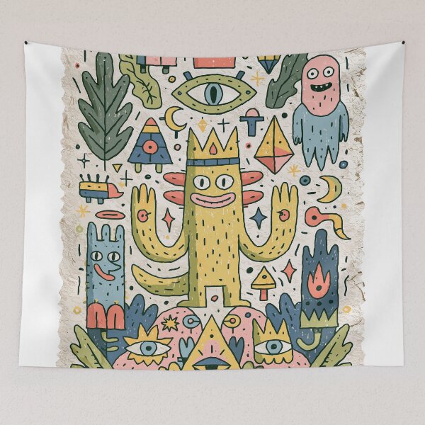 Item preview, Whimsical Doodle Art Mystical Dream Creatures designed and sold by Romgora.