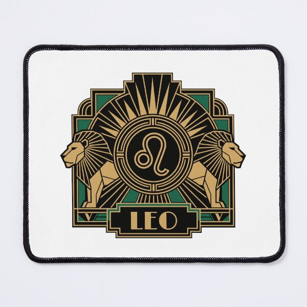 Item preview, Leo Zodiac Art Deco Geometric Medallion Astrology Design designed and sold by Osmose-Studio ⭐⭐⭐⭐⭐.