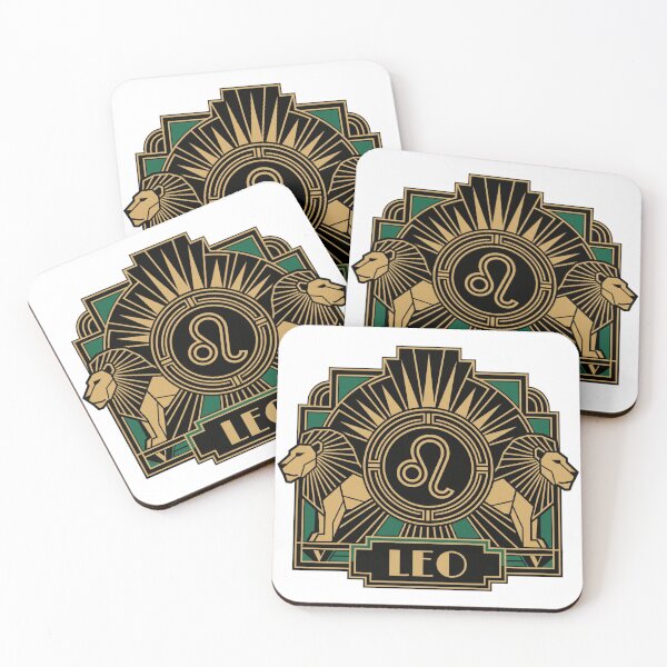 Item preview, Leo Zodiac Art Deco Geometric Medallion Astrology Design designed and sold by Osmose-Studio.