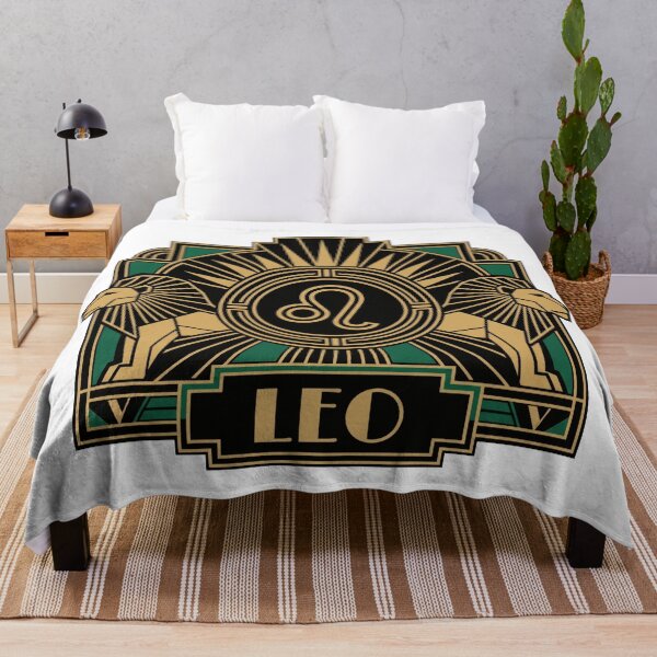 Item preview, Leo Zodiac Art Deco Geometric Medallion Astrology Design designed and sold by Osmose-Studio ⭐⭐⭐⭐⭐.