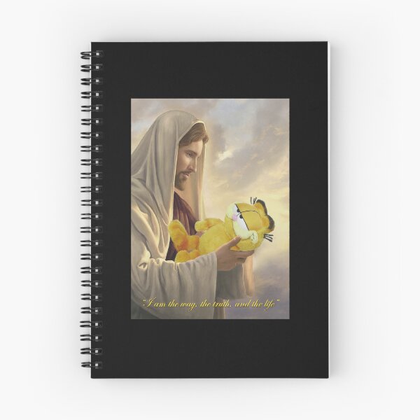 Item preview, Jesus Holding Garfield Plush Celestial Scene designed and sold by Eowcat.