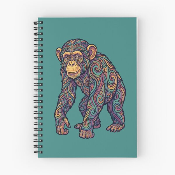 Item preview, Arte de mandala de chimpancé psicodélico designed and sold by Skyrocketz.