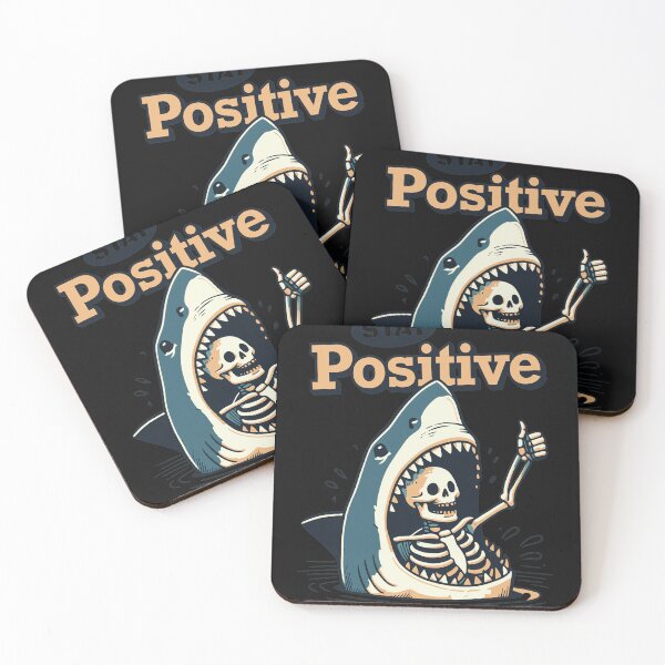 Item preview, Shark Skeleton Positive Vibe Surfacing Art designed and sold by Eowcat.