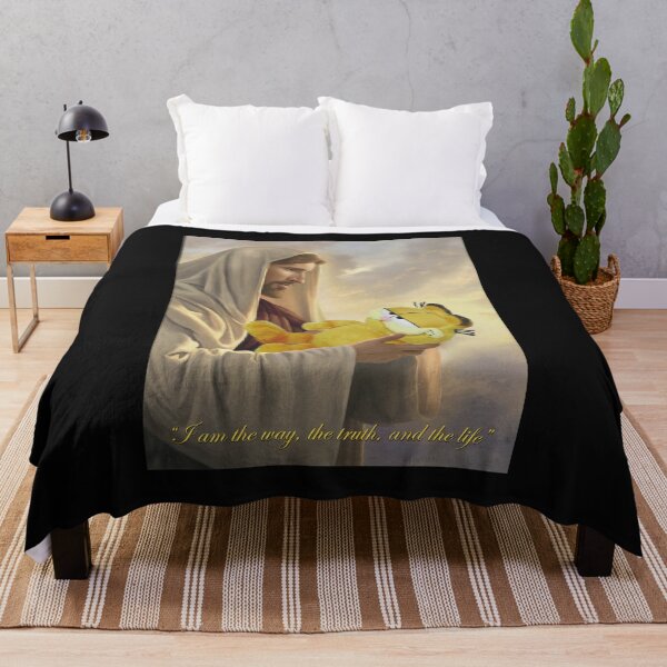 Item preview, Jesus Holding Garfield Plush Celestial Scene designed and sold by Eowcat.