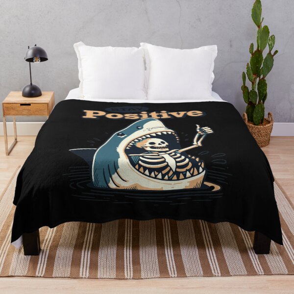 Item preview, Shark Skeleton Positive Vibe Surfacing Art designed and sold by Eowcat.
