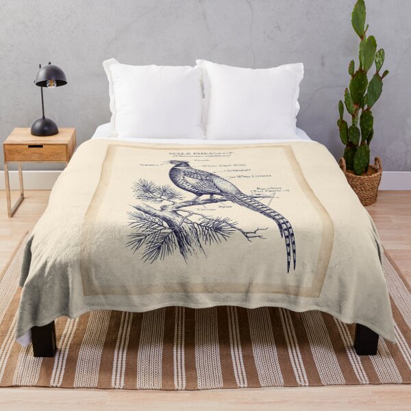 Item preview, Male Pheasant Anatomy - Botanical Line Art Vintage Field Guide designed and sold by SplashTastic.