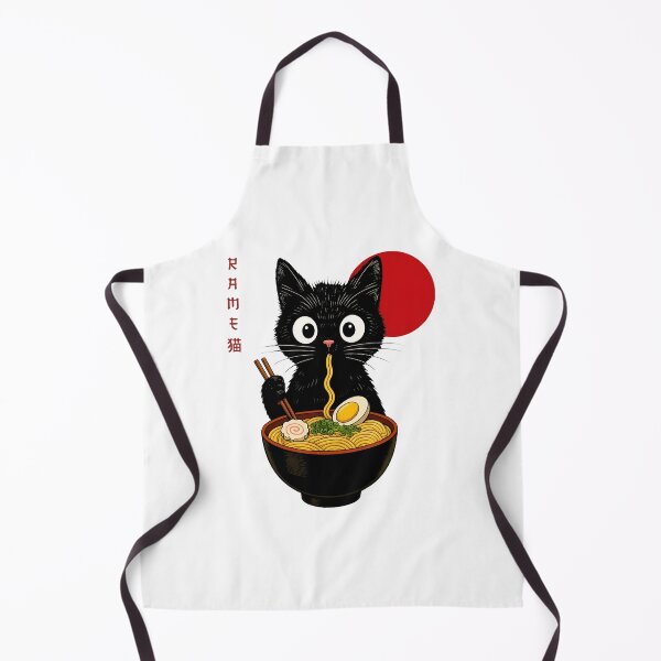 Item preview, Cute Black Cat Eating Ramen Noodles Art designed and sold by Dmo3HarkoArt.