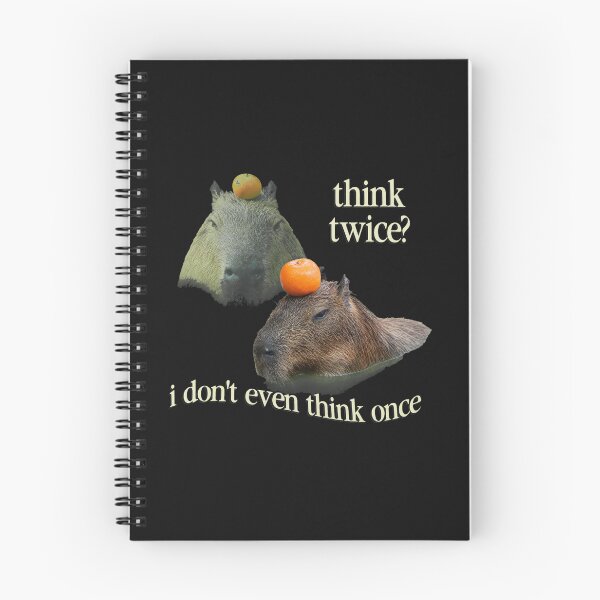 Item preview, Capybara Orange Balance Think Twice Meme designed and sold by Eowcat.