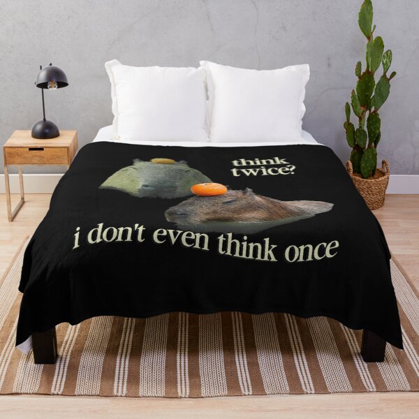 Item preview, Capybara Orange Balance Think Twice Meme designed and sold by Eowcat.